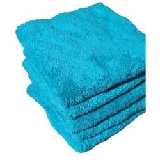 KIT COM 5 TOALHAS EM MICROFIBRA 40X40 - 500GSM - SUPER MACIA - AZUL