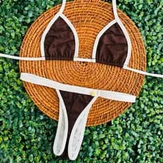 conjunto biquini fio dental poliamida fita bronze moda verão tendencia tecido de qualidade