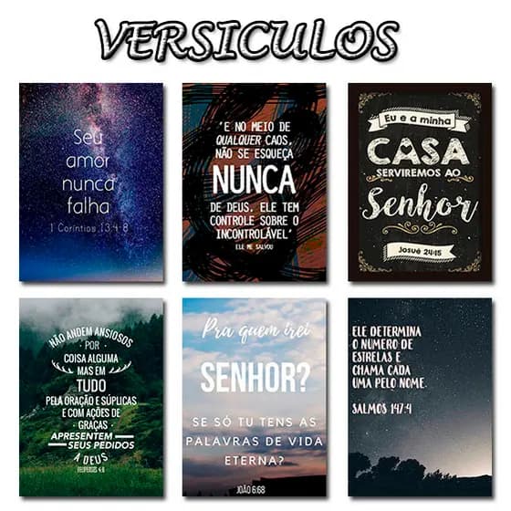 Quadros Placas MDF Decorativos Com Versículos Para Decoração De Casa Sala Escritório Quarto 13x20
