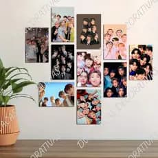 Quadros de decoração, Tema Banda Bts, kit com 10 plaquinhas Decorativas Tamanho 13x20cm