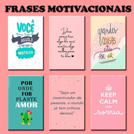 Placas Decorativas Quadros De Frases Motivacionais Bonitas Fé Amor Amizade Versículos - Tam 20X30cm