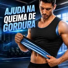 Regata Térmica Masculina Efeito Sauna Neoprene Compressão Modeladora Academia Treino Queima Calorias