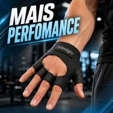 Luva Academia Hidrolight Neoprene Meio Dedo Antiderrapante Musculação Crossfit Preta Tamanho Par
