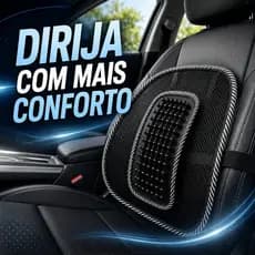 Encosto Lombar Ergonômico com Cinta para Cadeira Escritório Carro Banco Apoio de Coluna Ajustável