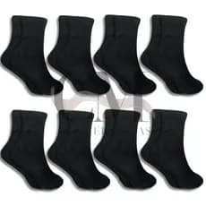 Kit com 3,6,9,12,15,18 e 24 Pares Meia de Cano MÉDIO PRETA com Algodão