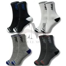 Kit com 18 Pares Meia de Cano Alto com Algodão