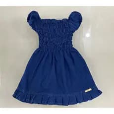 Vestido Jeans Infantil Menina Princesa