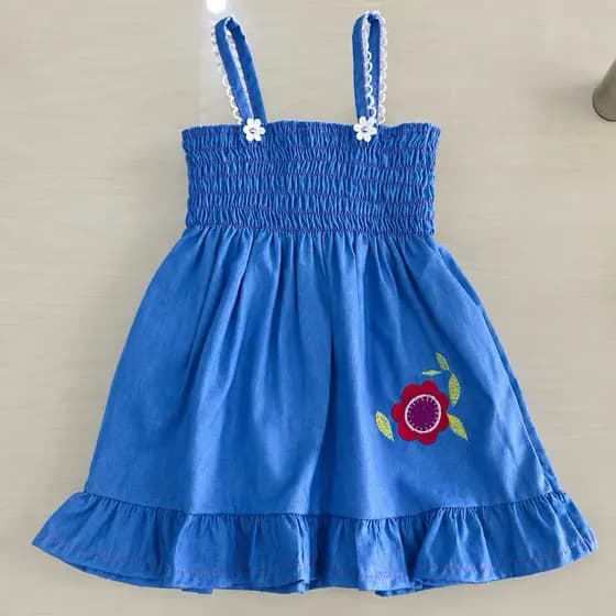 Vestido Jeans Bebê Infantil 1,2 e 3 anos, jardineira jeans infantil, roupa de menina promoção