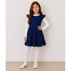 Vestido Infantil Jeans Inverno Moda Menina