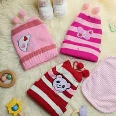 Touca Gorro Infantil Moda Infantil Para Inverno Menina Menino Térmica Para Frio Conforto Kids