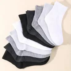 Kit 3 ou 6 Pares Meia Cano Longo Moda Infantil Juvenil Algodão Conforto Escolar Lisas