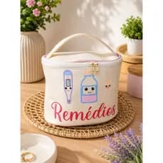frasqueira farmacinha personalizada,bordado