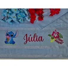 TOALHA DE BANHO PERSONALIZADA COM NOME E TEMA, TOLHA DE BANHO PREMIUM, BORDADO PERSONALIZADO.