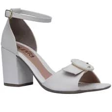 Sandália Fivela ABS Charme Munita Salto Alto 8cm Casual Feminino Confortável