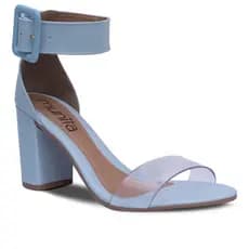 Sandália Feminina Munita Saltinho Peep Toe Transparente Confort