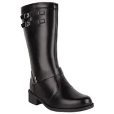 Bota Montaria Zíper Feminina Cano Alto Salto Baixo Munita