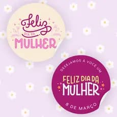 Adesivos de Dia das Mulheres Etiquetas Adesivas para Embalagens Feliz dia da Mulher