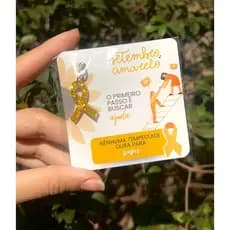 Brinde Mimo Setembro Amarelo Cartão Com Chaveiro Lembrancinhas Para clientes Empresas