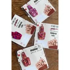 Mimo Brinde para Clientes Cartão com Chaveiro de Esmalte Salão Nail Design
