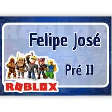 Etiqueta Escolar Roblox Personalizadas VINIL A PROVA DAGUA 60-80-100 Tamanhos Variados