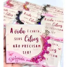 100Kit Mimo para Lash Designer Cartão de agradecimento com Chaveiro de Cilios Brinde para Clientes Lembrancinhas
