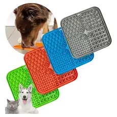 Tapete Lambedor Pet Grande Silicone Ventosa Comedouro Lento