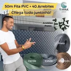 Protetor de Portão 50 METROS(10 cm de altura) + Arrebites COMBO Varias Cores - Rende até 5m²