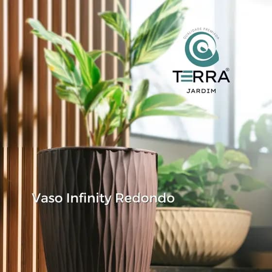 Vaso Infinity Redondo, Vaso Luxo, Vaso Ambiente Interno, Vaso Moderno, Vaso Decoração Luxo.