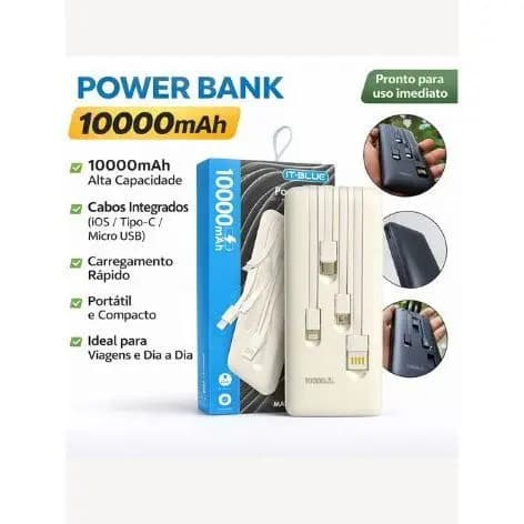 Carregador Portatil Power Bank Max-0534 10.000mha Preto Cor PretoCarregador Portatil Power Bank Max-0534 10.000mha Preto