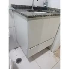 Gabinete para Banheiro 70cm 50cm Profundo | 2 Portas + Gaveta | MDF