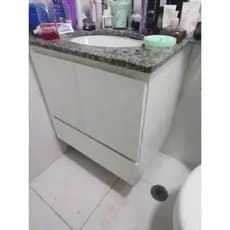 Gabinete Banheiro 60cm 2 Portas + Gaveta Sob Medida MDF 100%