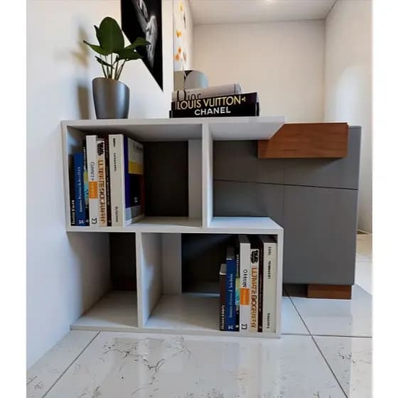 Aparador Mesa Lateral Sofá Prateleira Decoração Livros Sala Mdf