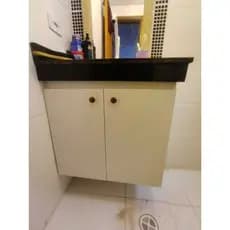 Gabinete Banheiro 2 portas Branco 100%MDF Prateleira Interna Banheiros pequenos