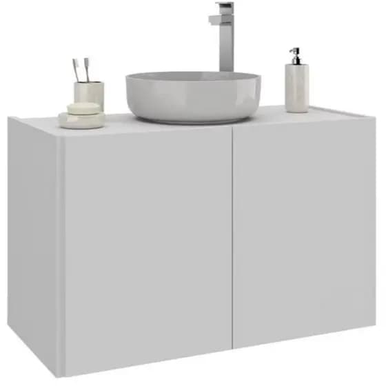 Gabinete Banheiro 59cm Helena MDF com Amortecimento Porta Sem Puxador Moderno |