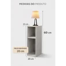 Criado Mudo Branco 60x20x20 | Mesa de Cabeceira Compacta MDF