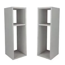 Mesa de Cabeceira Estreita 20cm | Criado Mudo Compacto MDF Branco