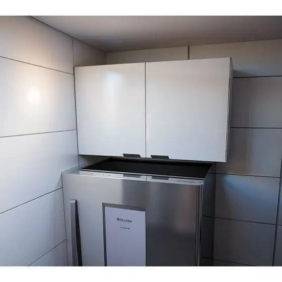 Armário Aéreo 80cm Geladeira 🧊 2 Portas com Amortecimento | Linha Modulada armário de cozinha