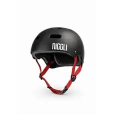 CAPACETE PRETO FITA VERMELHA PRO FOSCO