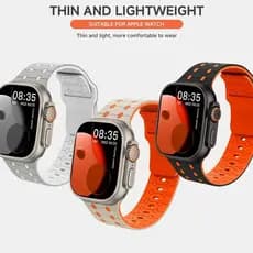 Pulseira De Silicone Esportiva Para Smartwatch Relógio Inteligente 49 46 45 44 42 41 40 38mm Banda Série 11 10 9 8 7 6 5