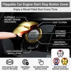Homem De Ferro Botão De Ignição Do Carro Capa Push Start Stop Interruptor Motor Protetor Anel Auto Decoração Interior Ac