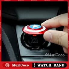 Capa De Ignição De Carro Marvel-Botão De Partida Do Motor Capitão América E Homem De Ferro , Adesivo De Acabamento De An