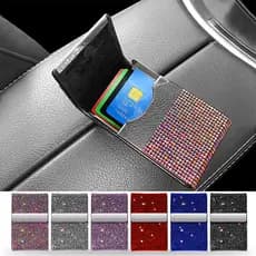 Titular Do Cartão De Carteira De Motorista De Diamante Para Carro Armazenamento De Crédito Interior Flip Senhoras Menina