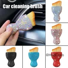 Escova De Limpeza De Carro , Diamante Incrustada De Ventilação De Ar Condicionado Macia Para Varrer Poeira Remoção De
