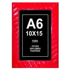 Kit 2 Porta Retratos 10x15 Quadro A6 Moldura Trabalhada Com Vidro ou Acetato