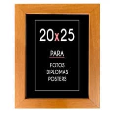 Moldura 20x25 Madeira Lisa Com Vidro Ou Acetato