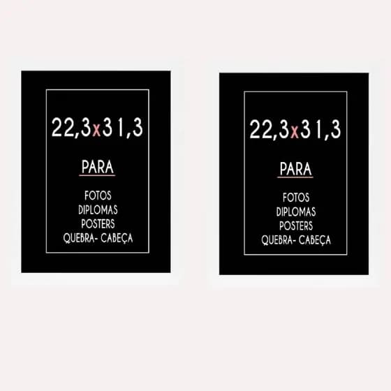 Kit 2 Para Quebra Cabeça 22,3x31,3 Madeira Lisa Sem Vidro