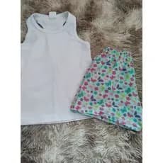 conjunto infantil menina verao camiseta e short confortável 8