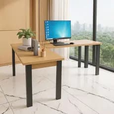 Mesa Para Escritório Em L 110x110cm Reforçada Home Office Modelo industrial