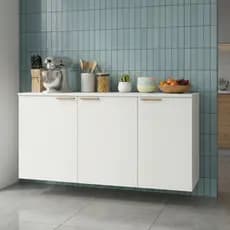 Aparador Multiuso com 3 Portas e 4 Prateleiras Internas - para Cozinha