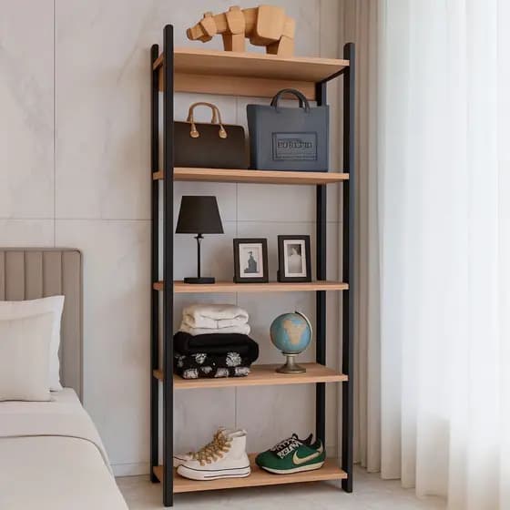 Estante Industrial Para Livros e Decoração 5 Prateleiras Organizadoras 180cm
